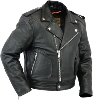 Daniel Smart Boys Leather Jacket Premium Kids Motorcycle Jacket with Unique Plain Sides Design and Multiple Pockets