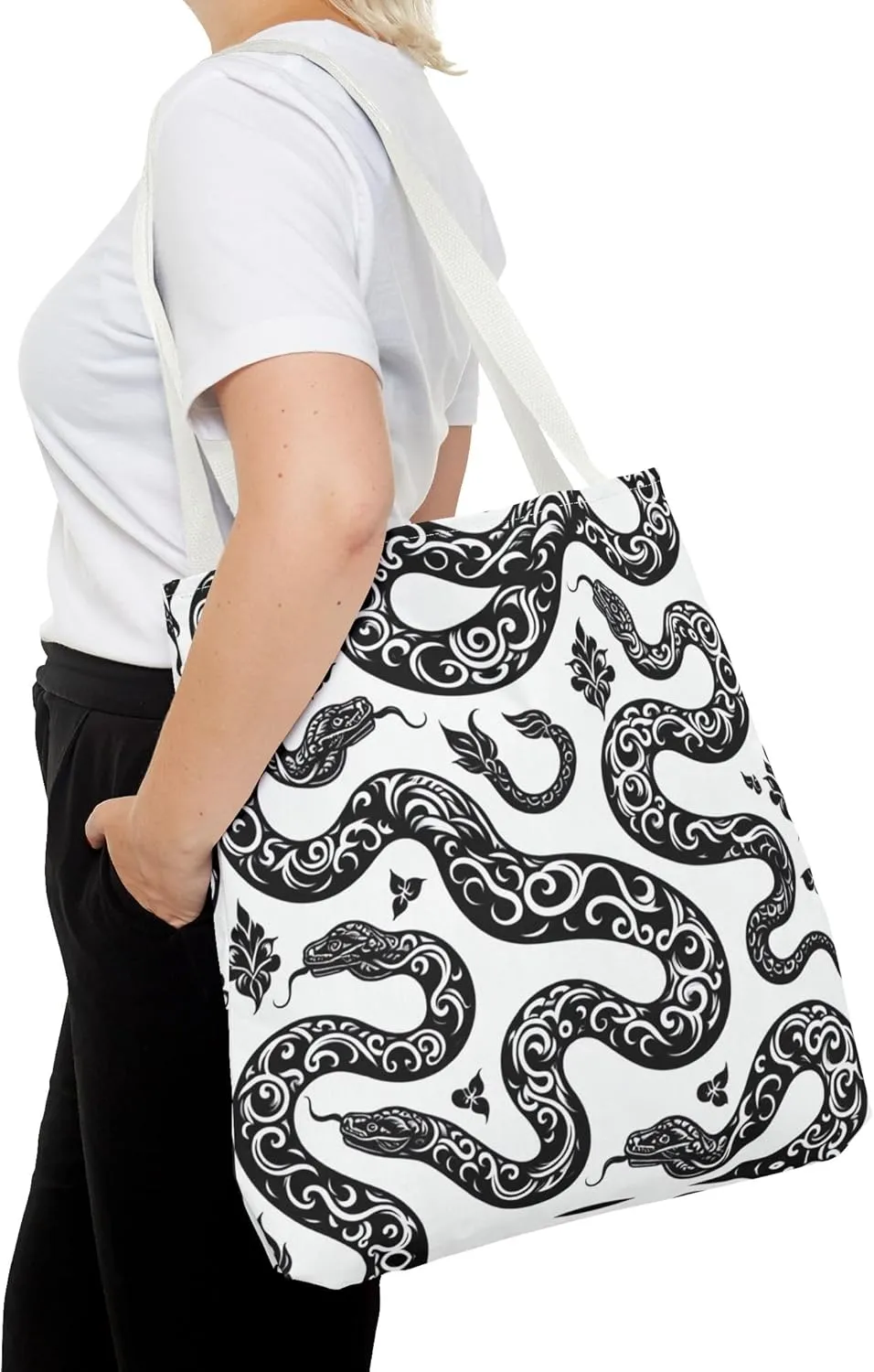 Eco-Friendly Tote Bag, Canvas Grocery Bag, Reusable Shopping Tote, Market Tote, Beach Bag, Floral Tote Bag