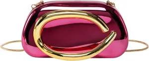 Elegant Acrylic Clutch Purse for Women -Summer Evening Bag with Chain Strap, Unique Formal Party Handbag