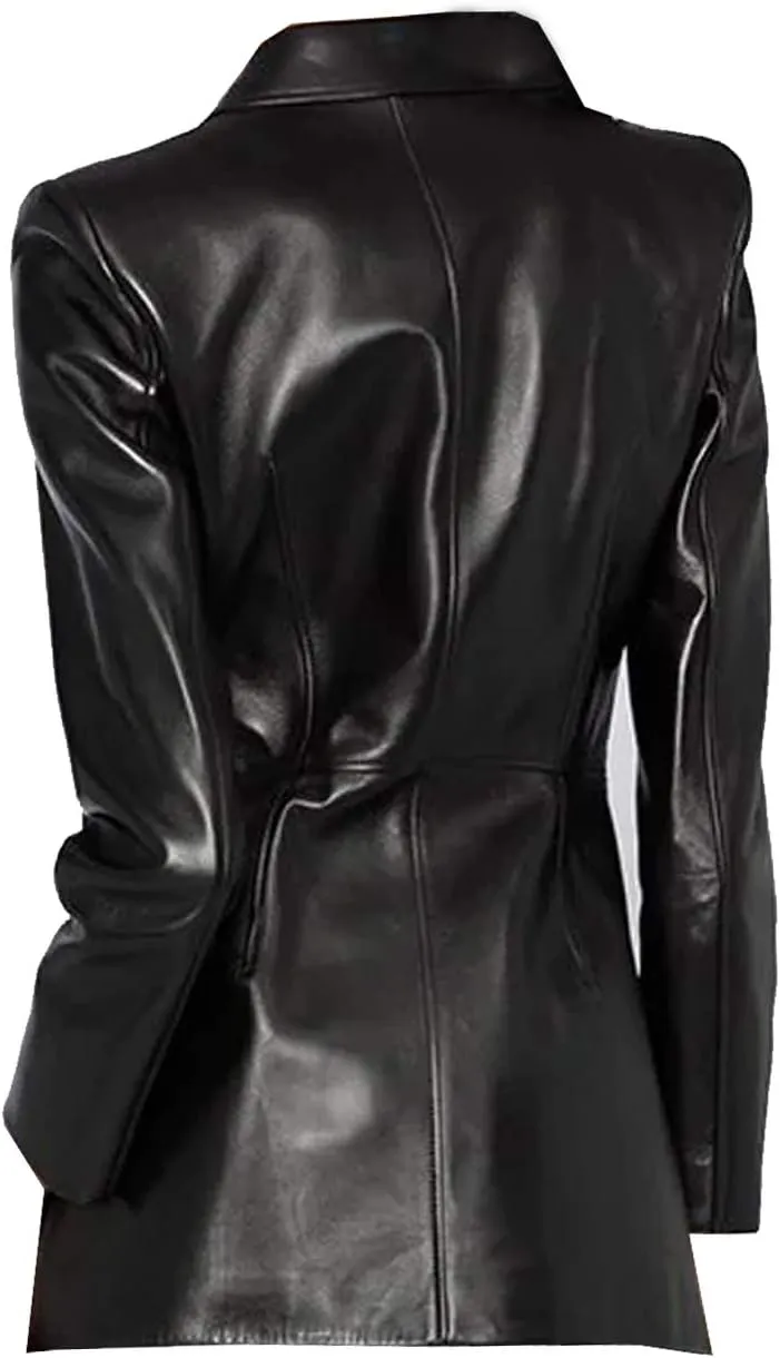 Exclusive Designer Half-Peplum Genuine Leather Jacket for Women Multi Color Design Black Red Tan
