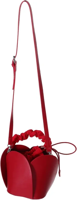 Exclusive Petal Design Mini Fake Leather Bucket Bag Handbag for All Occasions