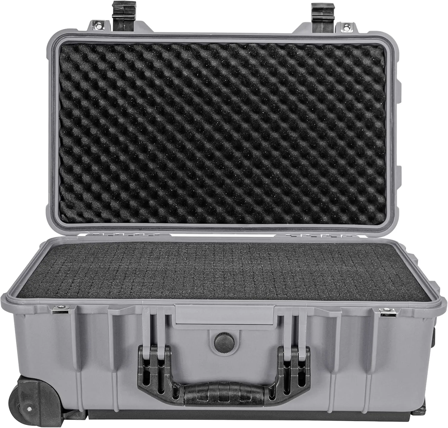Eylar 22" Carry-On Travel Roller Gear, Camera, Drones, Tools, Equipment Hard Case Waterproof with Foam (Gray)
