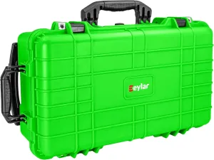 Eylar 22" Carry-On Travel Roller Gear, Camera, Drones, Tools, Equipment Hard Case Waterproof with Foam (Neon Green)
