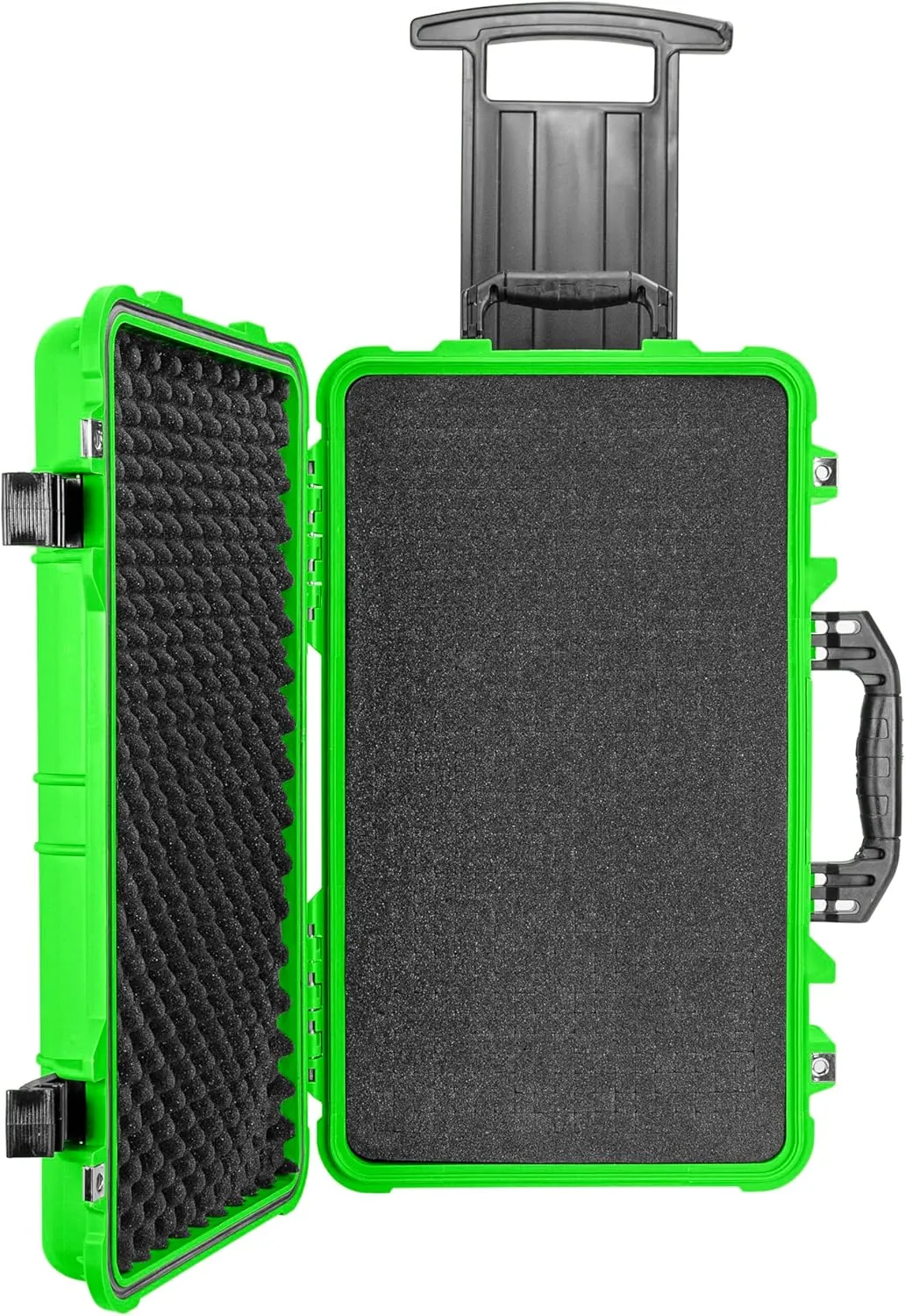 Eylar 22" Carry-On Travel Roller Gear, Camera, Drones, Tools, Equipment Hard Case Waterproof with Foam (Neon Green)