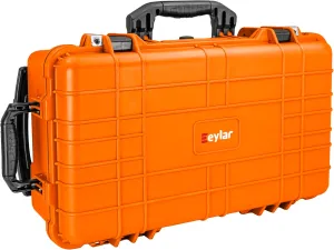 Eylar 22" Carry-On Travel Roller Gear, Camera, Drones, Tools, Equipment Hard Case Waterproof with Foam (Orange)