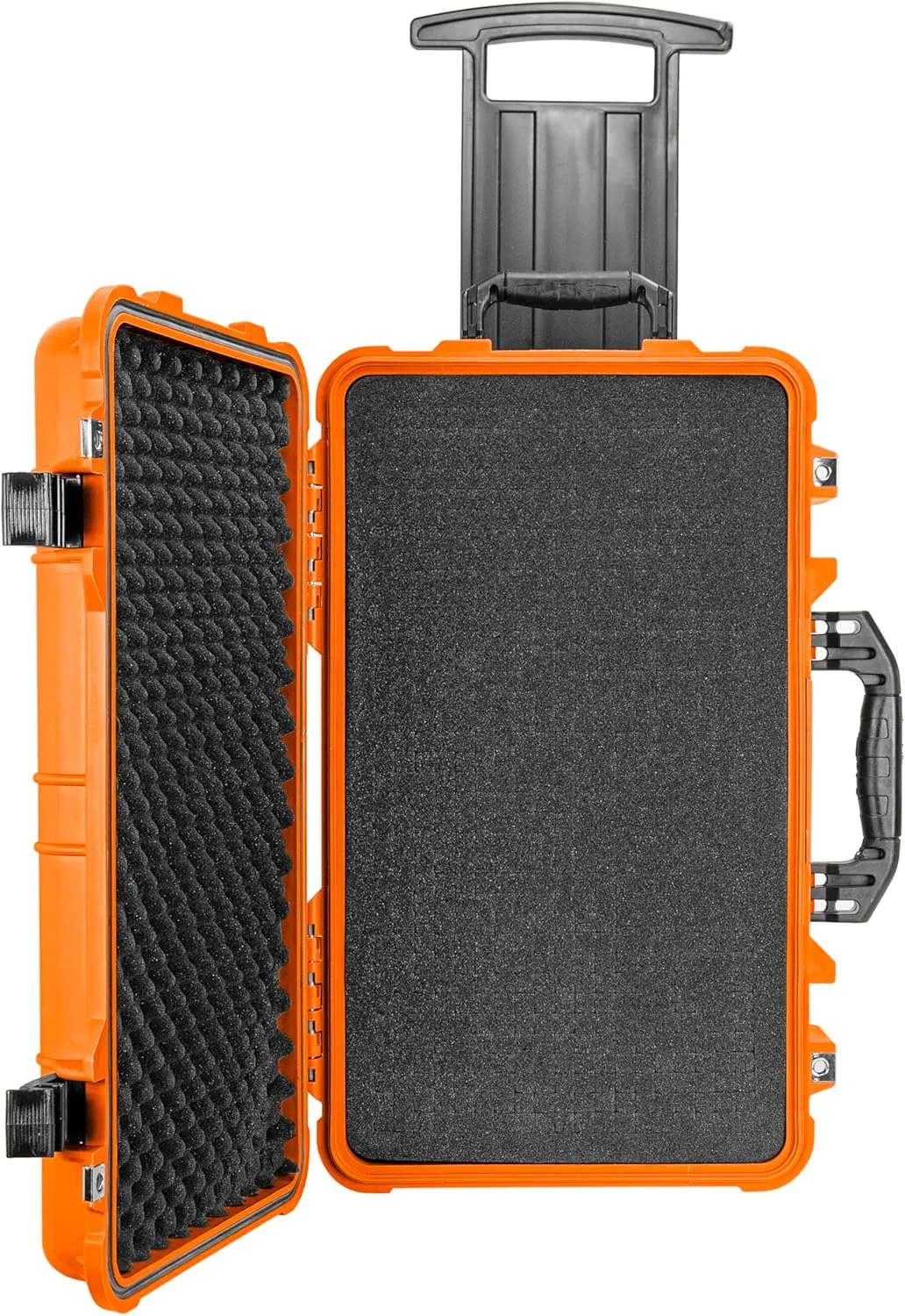 Eylar 22" Carry-On Travel Roller Gear, Camera, Drones, Tools, Equipment Hard Case Waterproof with Foam (Orange)
