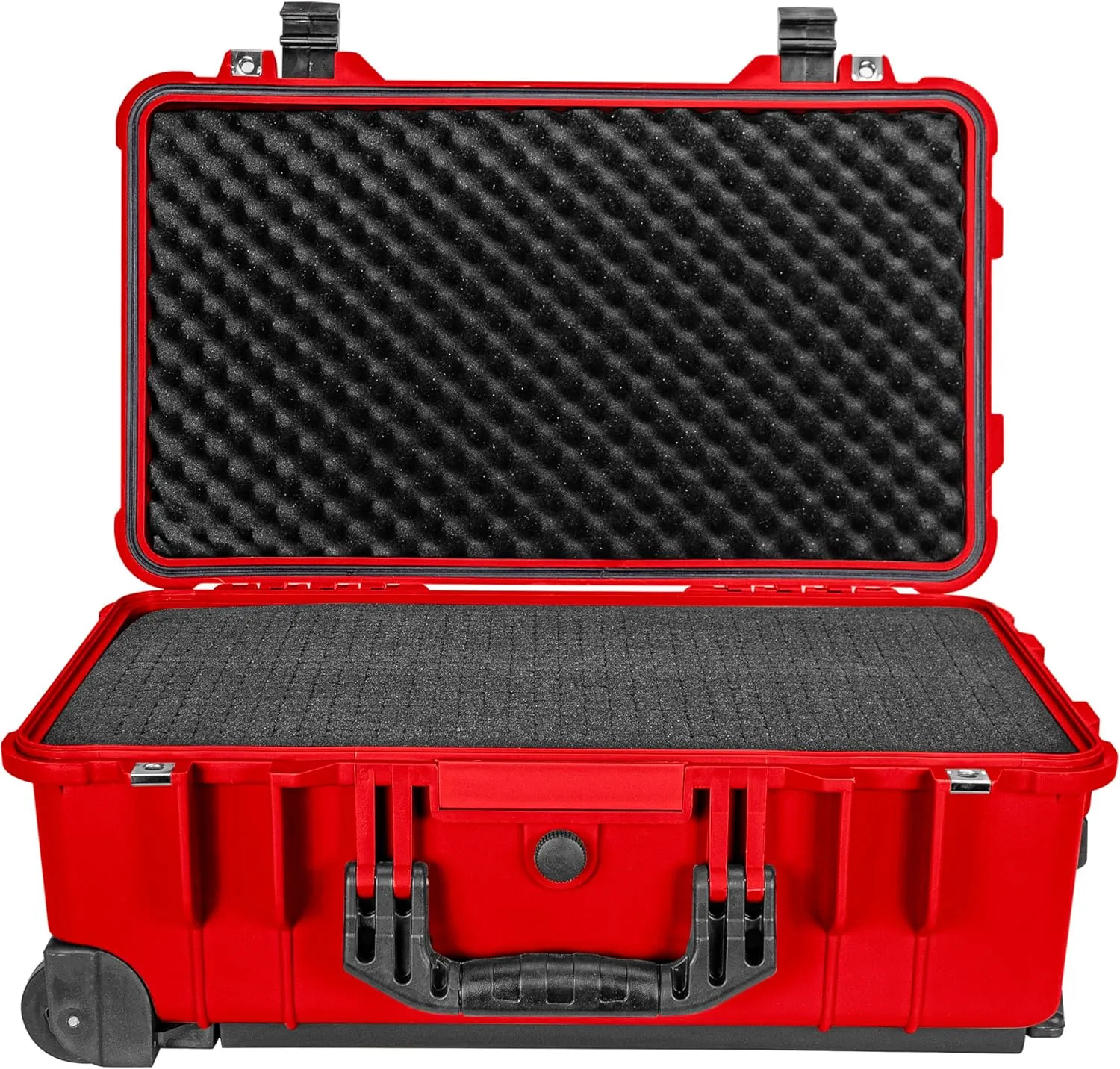 Eylar 22" Carry-On Travel Roller Gear, Camera, Drones, Tools, Equipment Hard Case Waterproof with Foam (Red)
