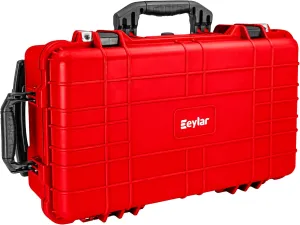 Eylar 22" Carry-On Travel Roller Gear, Camera, Drones, Tools, Equipment Hard Case Waterproof with Foam (Red)