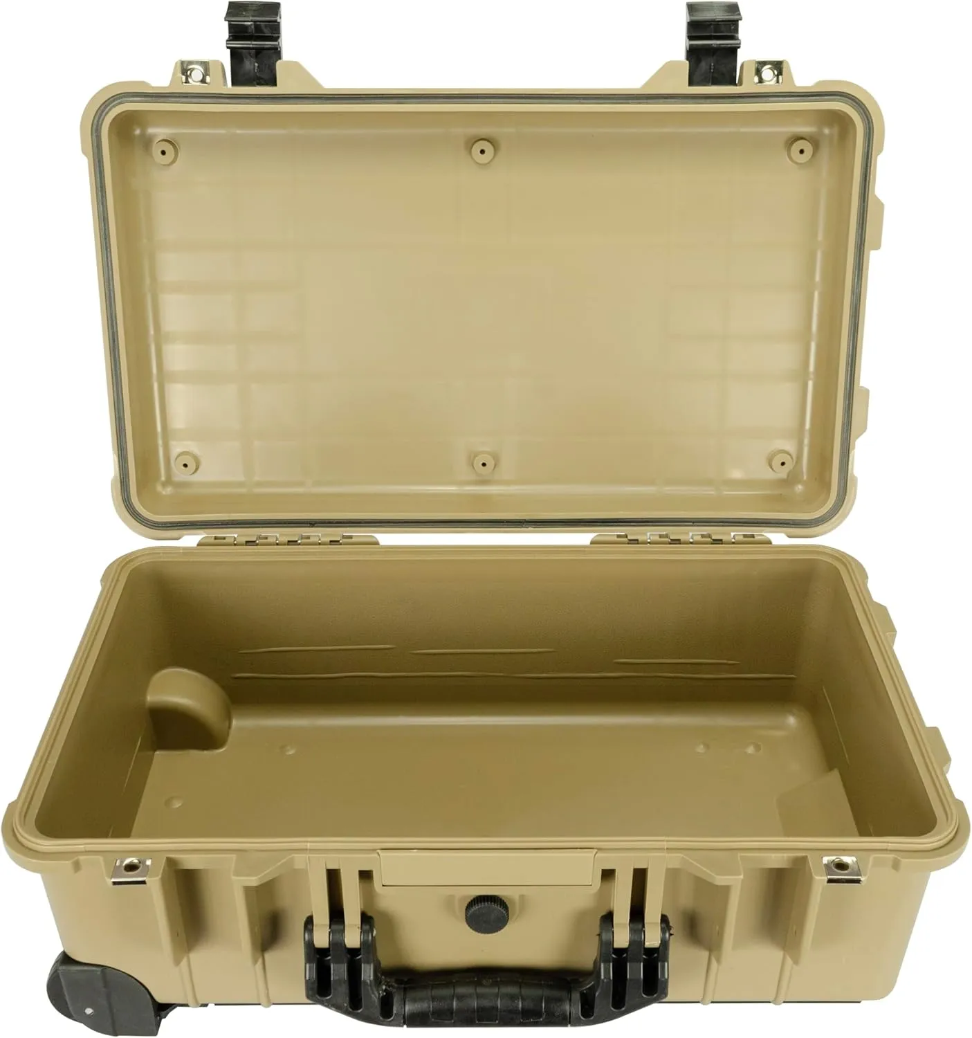 Eylar 22" Carry-On Travel Roller Gear, Camera, Drones, Tools, Equipment Hard Case Waterproof with Foam (Tan)