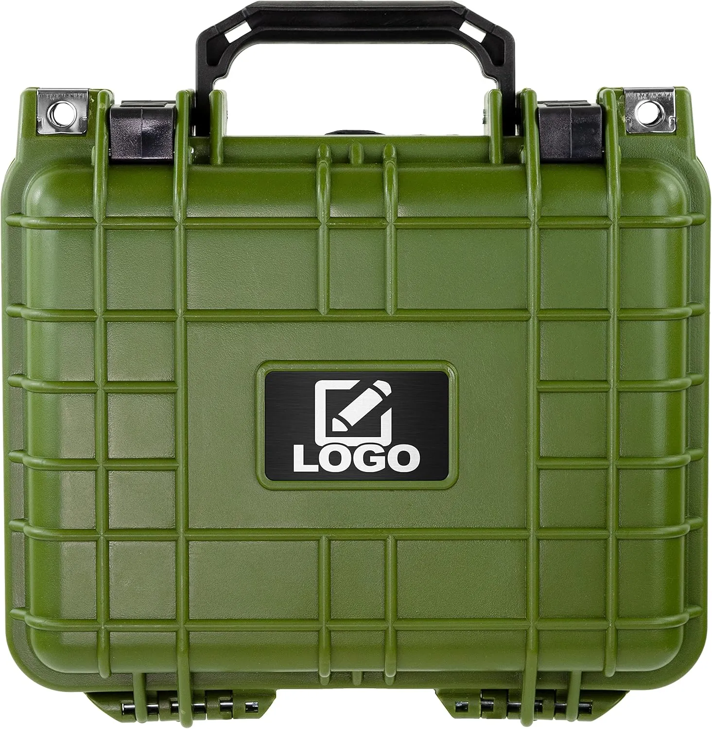 Eylar Small 10.62" Deep Gear, Equipment, Hard Camera Case with Custom Logo Plate, Waterproof with Foam TSA Standards (Green)