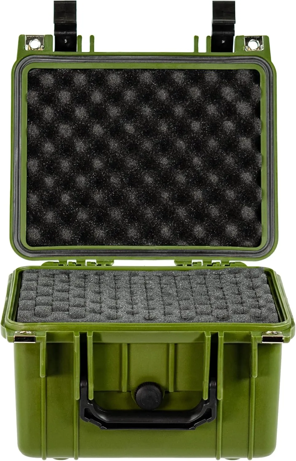 Eylar Small 10.62" Deep Gear, Equipment, Hard Camera Case with Custom Logo Plate, Waterproof with Foam TSA Standards (Green)