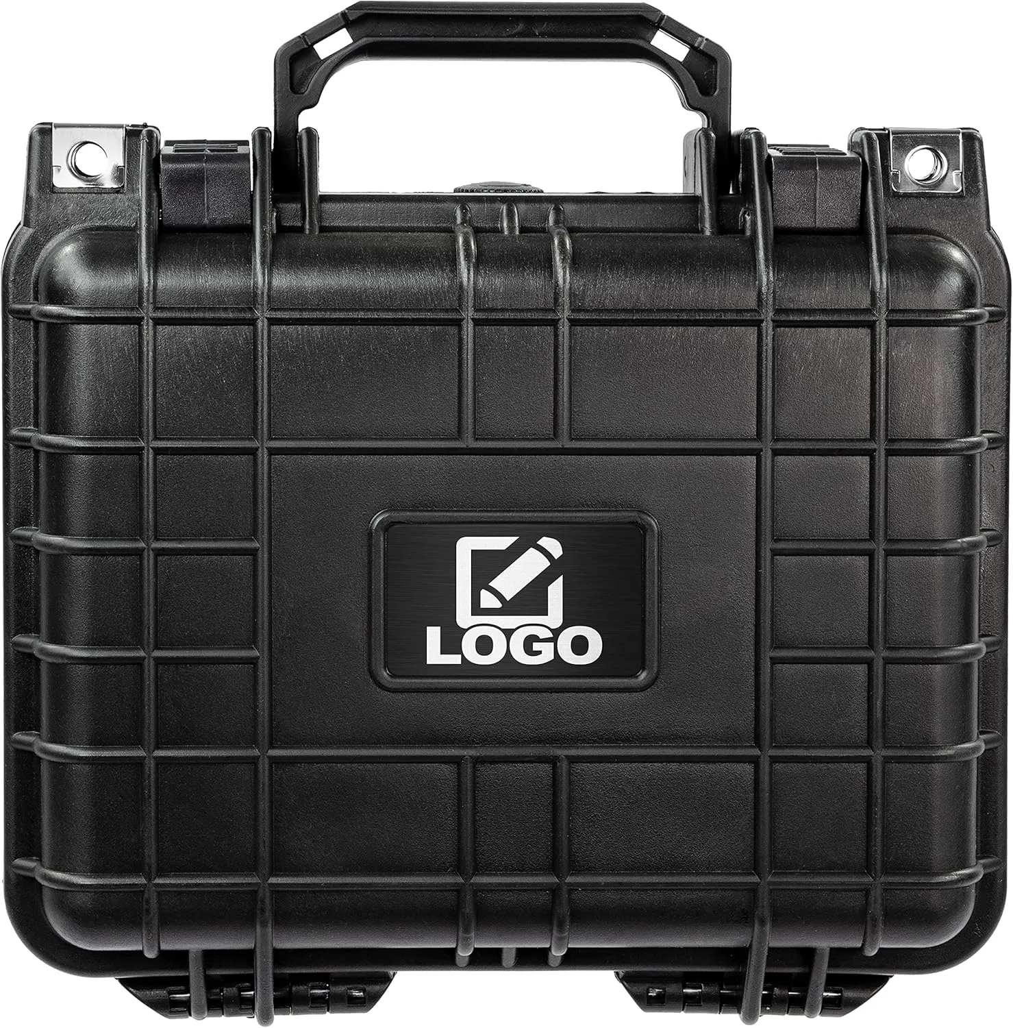 Eylar Small 10.62" Gear, Equipment, Hard Camera Case with Custom Logo Plate, Waterproof with Foam TSA Standards (Black)