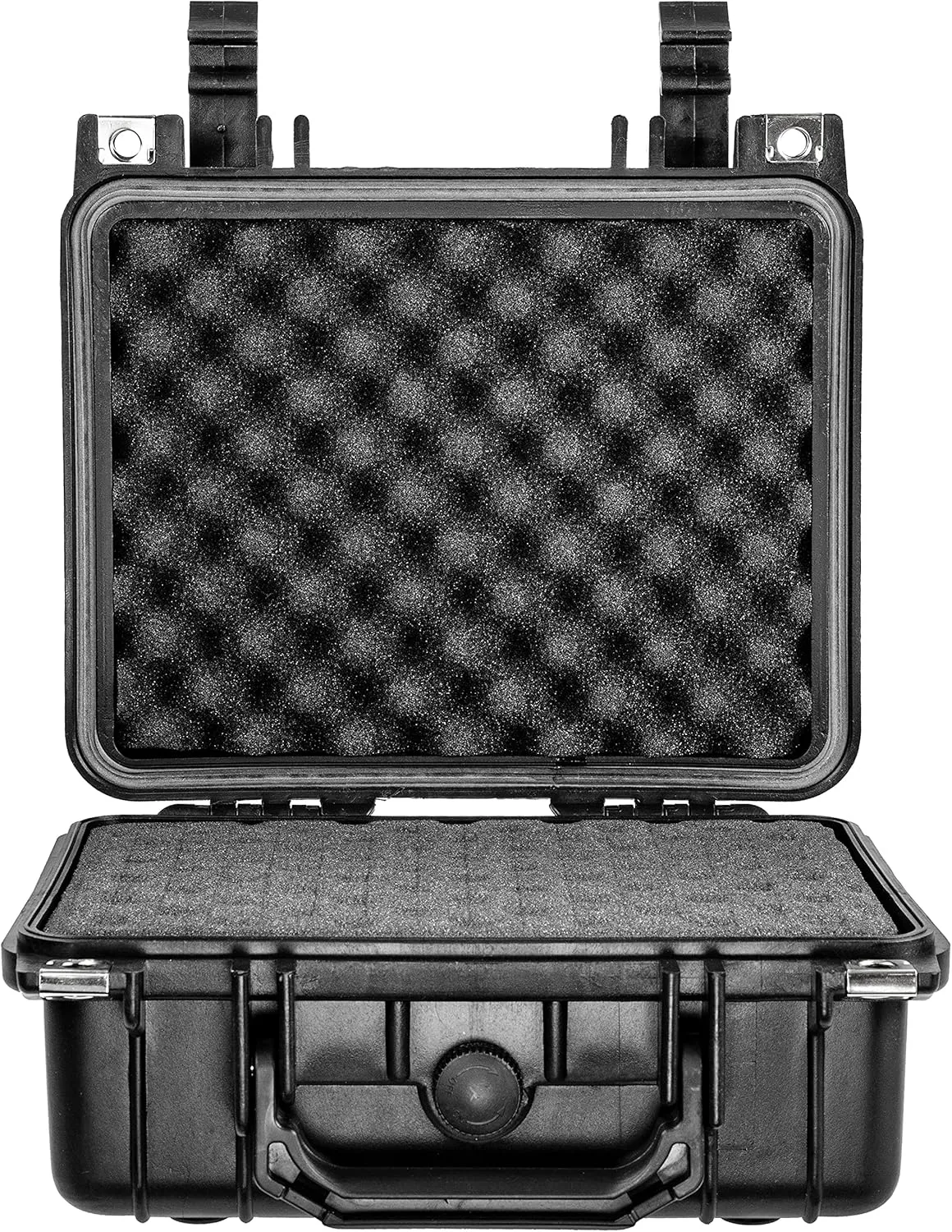 Eylar Small 10.62" Gear, Equipment, Hard Camera Case with Custom Logo Plate, Waterproof with Foam TSA Standards (Black)