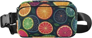 Fanny Pack Colorful Lemons Pieces Hip Bag Belt Bag for Women Man Fashion Waist Pack Water-repellent Crossbody Bag for Halloween Costumes Running Hiking Jogging Travel Sport