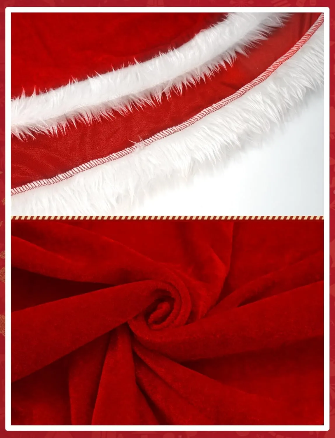 FEOYA Women's Santa Christmas Dress Costumes for Festive Celebrations with Cloak Hat
