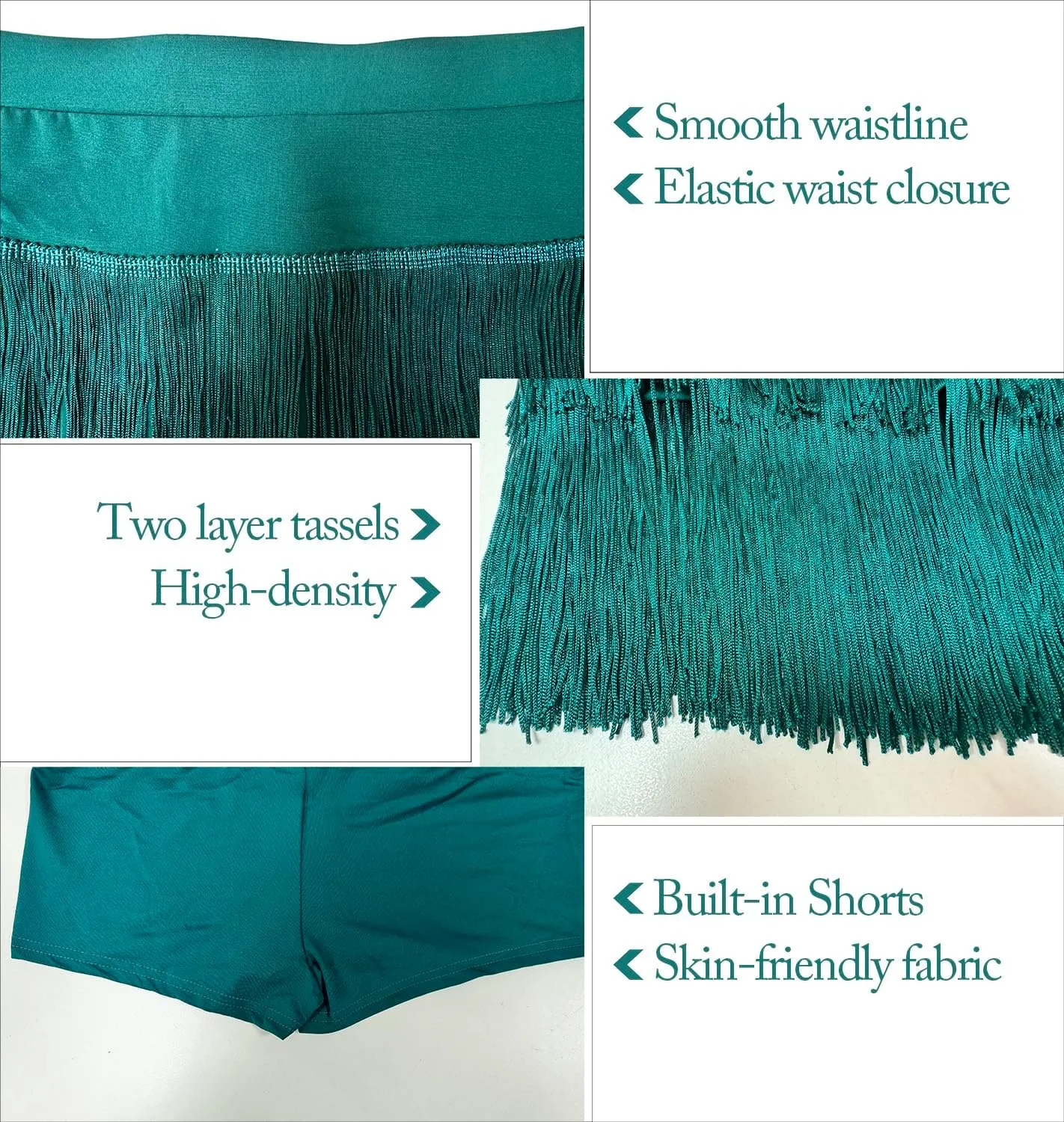 Fringe Dance Skirts for Women Teens Ballroom Latin Salsa Skirt Festive Rave Sexy Mini Shorts Skirt