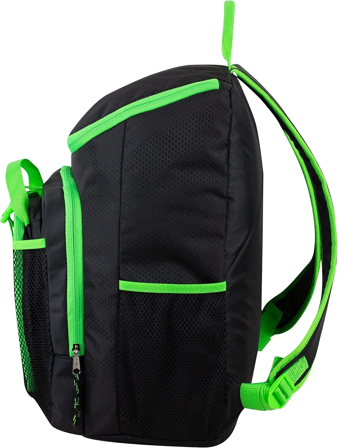 FUEL Top Loader Teens Student Water Resistant Backpack Set Lunch Bookbag Bag Soft Reusable Insulated Cooler Lunch Box Thermal Travel Office Lunch Bag, Black