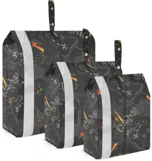 Gamepad Controller Packing Cubes Set of 3, Lightweight Travel Luggage Organizers Foldable Bags for Easy Packing and Organization