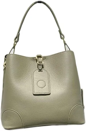 Genuine Leather Bucket Bags Women's Unique Shoulder Bags Hobo Handbags Multipurpose Design