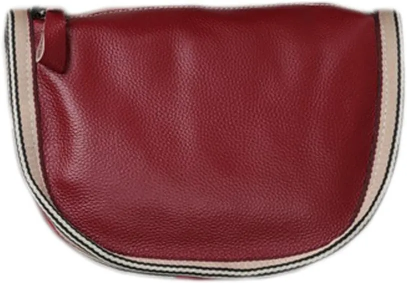 Genuine Leather Saddle Bag Women's Unique Shoulder Bags Hobo Handbags Top Handle Tote Crossbody Bags