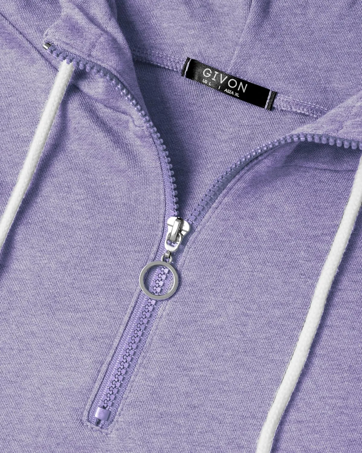 GIVON Womens Lightweight Thin Quarter Zip Up Pullover Hoodie Sweatshirt with Plus Size
