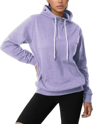 GIVON Womens Lightweight Thin Quarter Zip Up Pullover Hoodie Sweatshirt with Plus Size