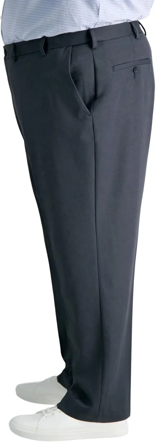 Haggar Men's Cool 18 Pro Classic Fit Flat Front Dress Casual Stretch Golf Pant (Regular and Big & Tall Sizes)