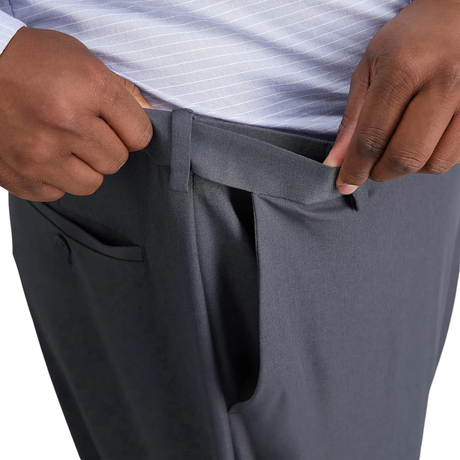Haggar Men's Cool 18 Pro Classic Fit Flat Front Dress Casual Stretch Golf Pant (Regular and Big & Tall Sizes)
