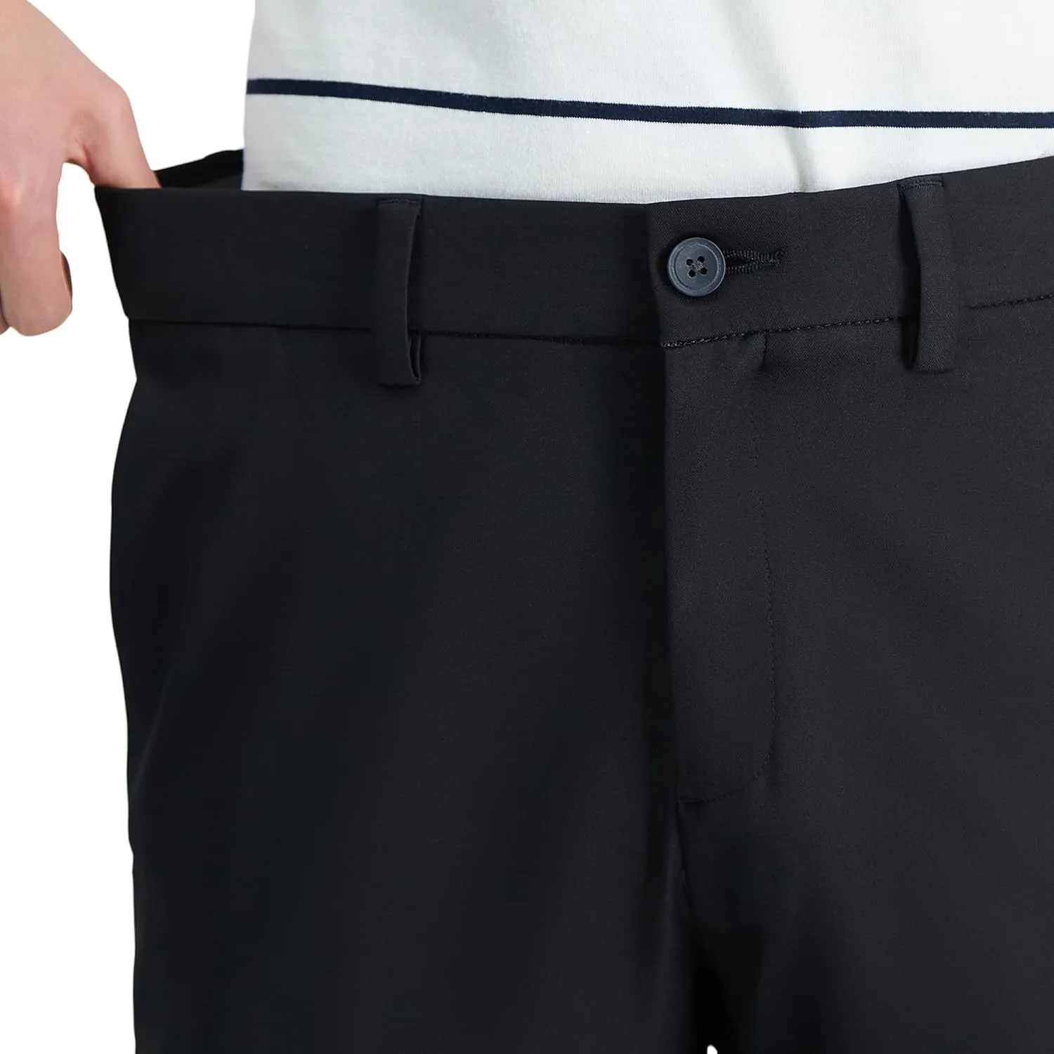 Haggar Men's Cool 18 Pro Straight Fit Flat Front Dress Casual Stretch Golf Pant