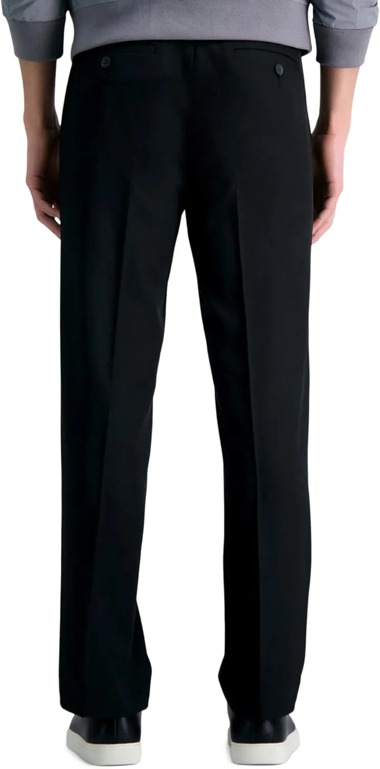 Haggar Men's Cool 18 Pro Straight Fit Flat Front Dress Casual Stretch Golf Pant