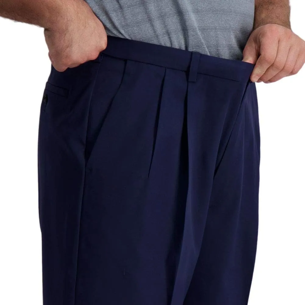 Haggar Men's Cool Right Performance Flex Classic Fit Pleat Front Pant (Regular and Big and Tall Sizes)