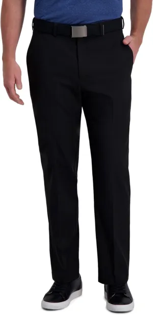 Haggar Men's Cool Right Performance Flex Solid Classic Fit Flat Front Pant (Regular and Big & Tall Sizes)