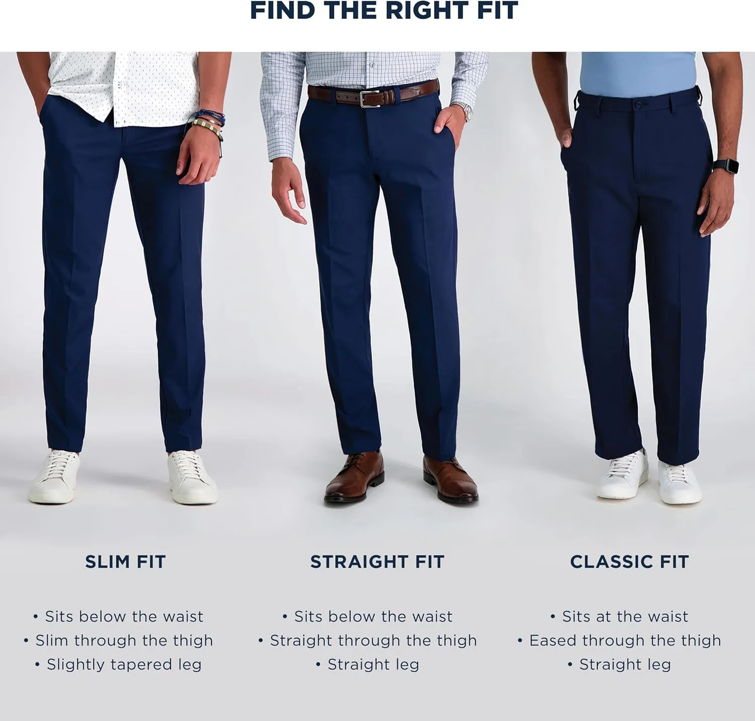 Haggar Men's Cool Right Performance Flex Solid Classic Fit Flat Front Pant (Regular and Big & Tall Sizes)