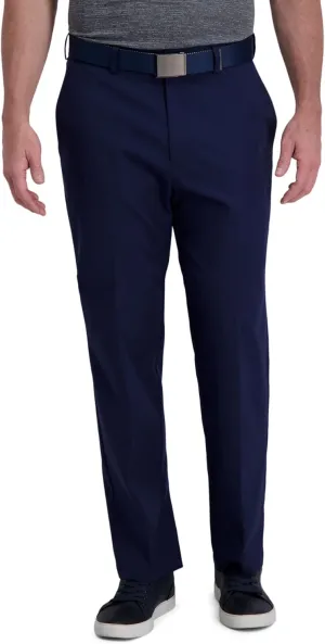 Haggar Men's Cool Right Performance Flex Solid Classic Fit Flat Front Pant (Regular and Big & Tall Sizes)