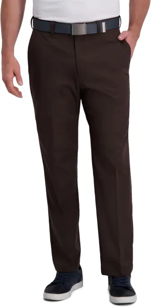 Haggar Men's Cool Right Performance Flex Solid Classic Fit Flat Front Pant (Regular and Big & Tall Sizes)