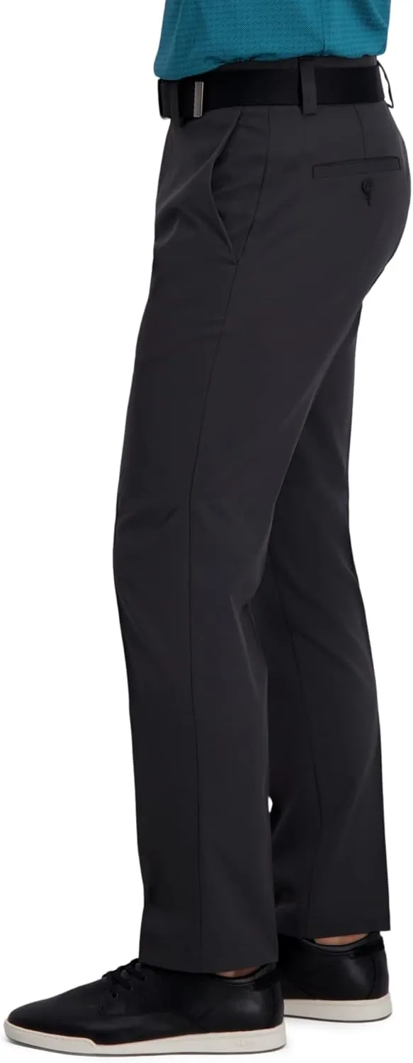 Haggar Men's Cool Right Performance Flex Straight Fit Flat Front Pant-reg. and Big & Tall