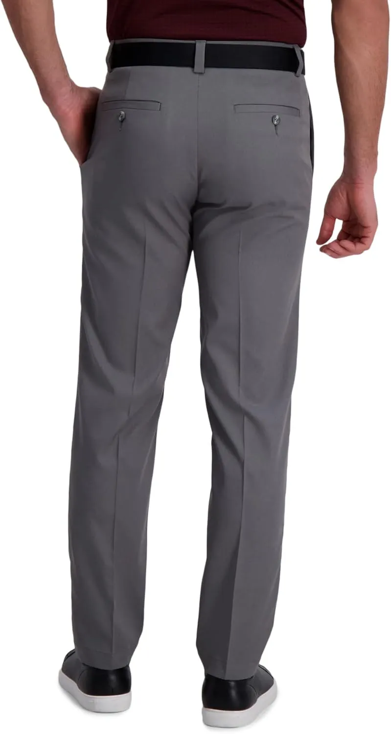Haggar Men's Cool Right Performance Flex Straight Fit Flat Front Pant-reg. and Big & Tall