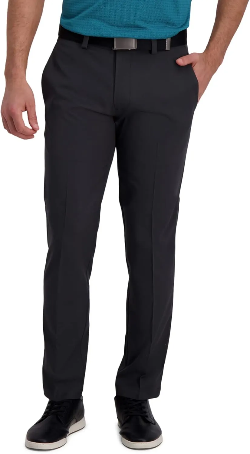 Haggar Men's Cool Right Performance Flex Straight Fit Flat Front Pant-reg. and Big & Tall