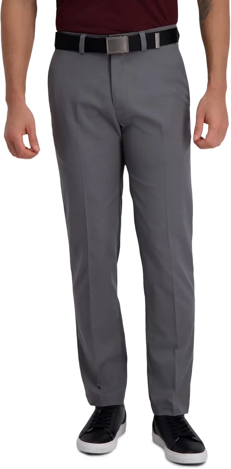 Haggar Men's Cool Right Performance Flex Straight Fit Flat Front Pant-reg. and Big & Tall