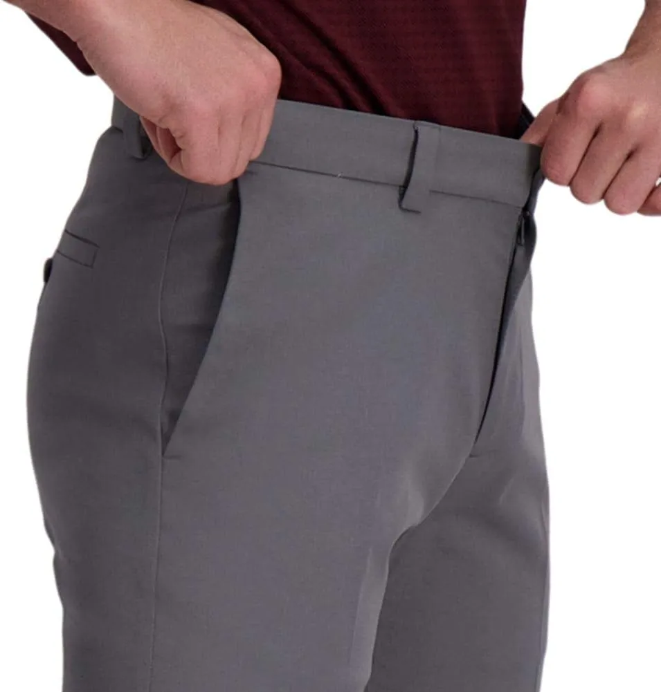 Haggar Men's Cool Right Performance Flex Straight Fit Flat Front Pant-reg. and Big & Tall