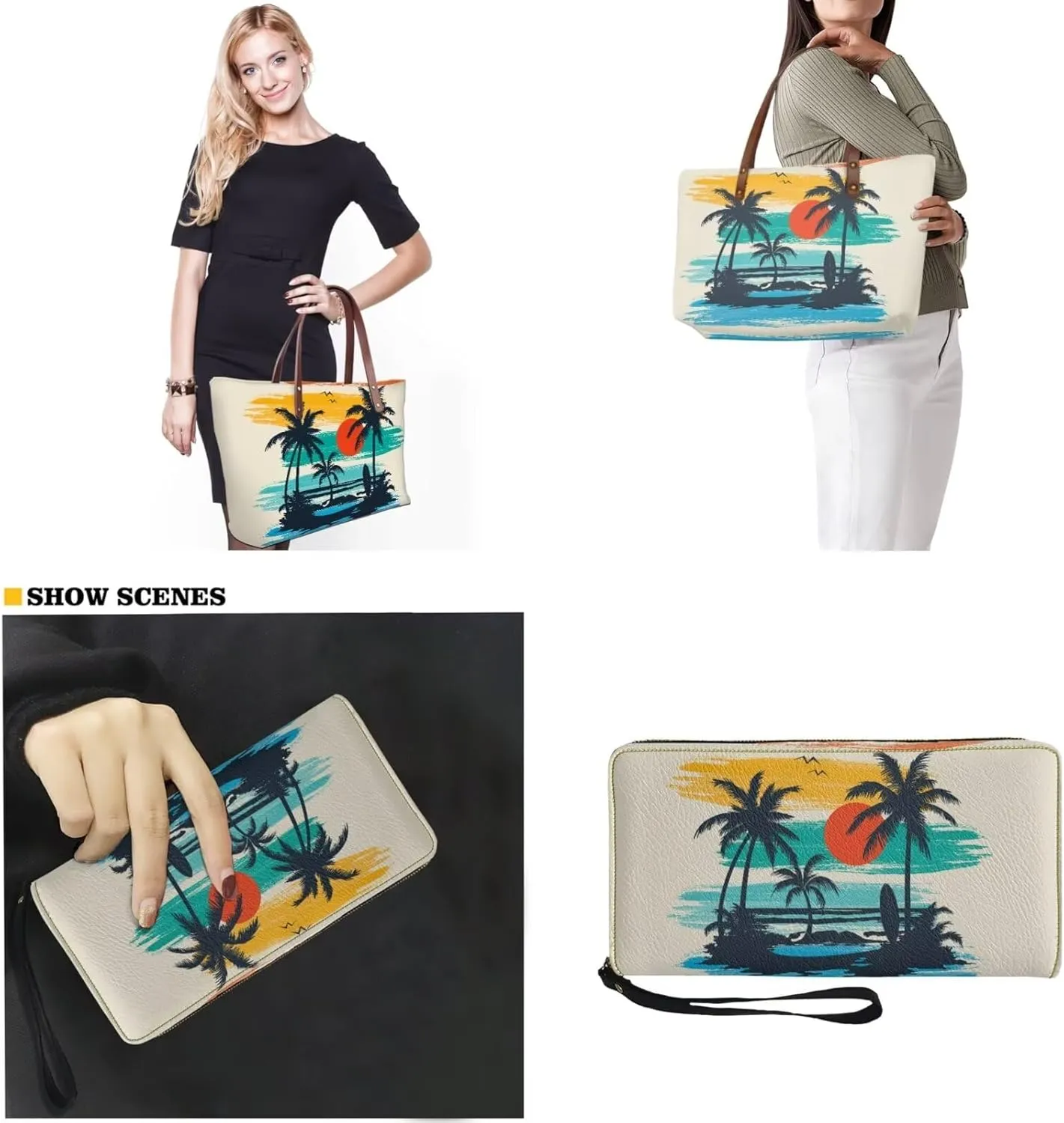 Handbag Tote Hobo Bag for Women Large Shoulder Purse Top Handle Satchel Bag with Matching Wallet for Ladies