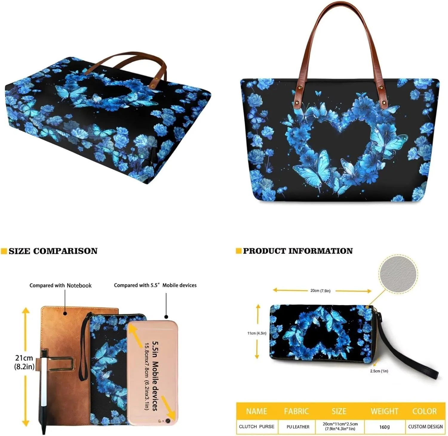 Handbag Tote Hobo Bag for Women Large Shoulder Purse Top Handle Satchel Bag with Matching Wallet for Ladies