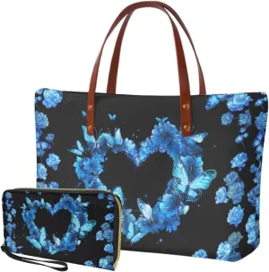 Handbag Tote Hobo Bag for Women Large Shoulder Purse Top Handle Satchel Bag with Matching Wallet for Ladies