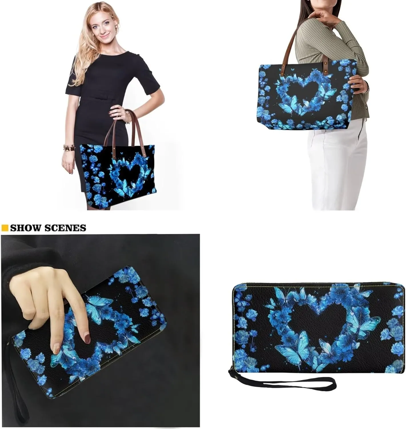 Handbag Tote Hobo Bag for Women Large Shoulder Purse Top Handle Satchel Bag with Matching Wallet for Ladies
