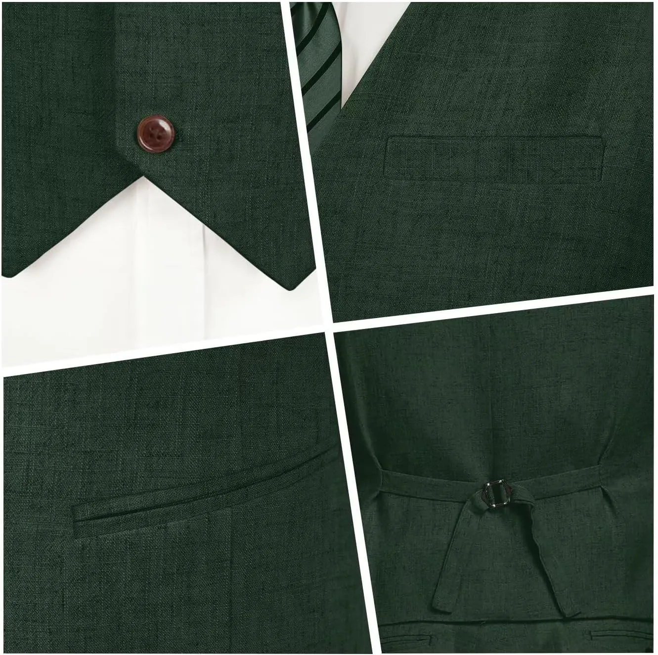 High-End Suits Casual Linen Beige Men's 2 Piece Suits Wedding Suits Slim Fit Groomsmen Tuxedos Summer Linen Vest Pant