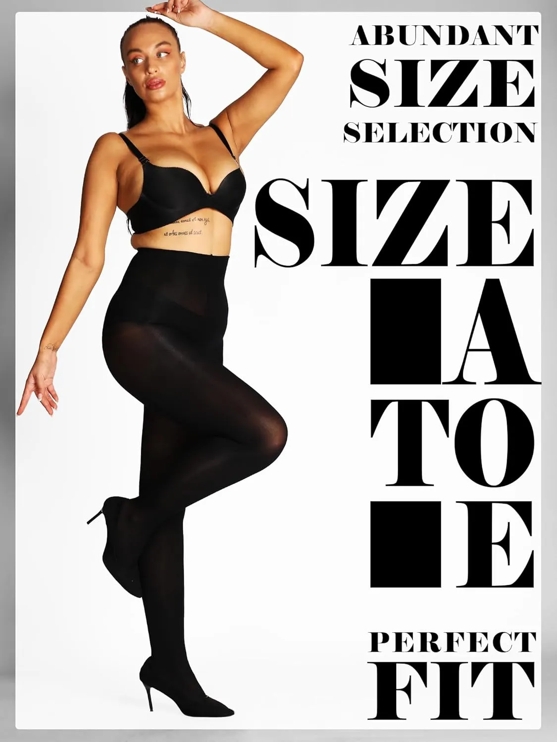 HONENNA Semi Opaque Silky Women Pantyhose Tights, 20  Colors Invisibly Toe Reinforced 60 Den Size A-E