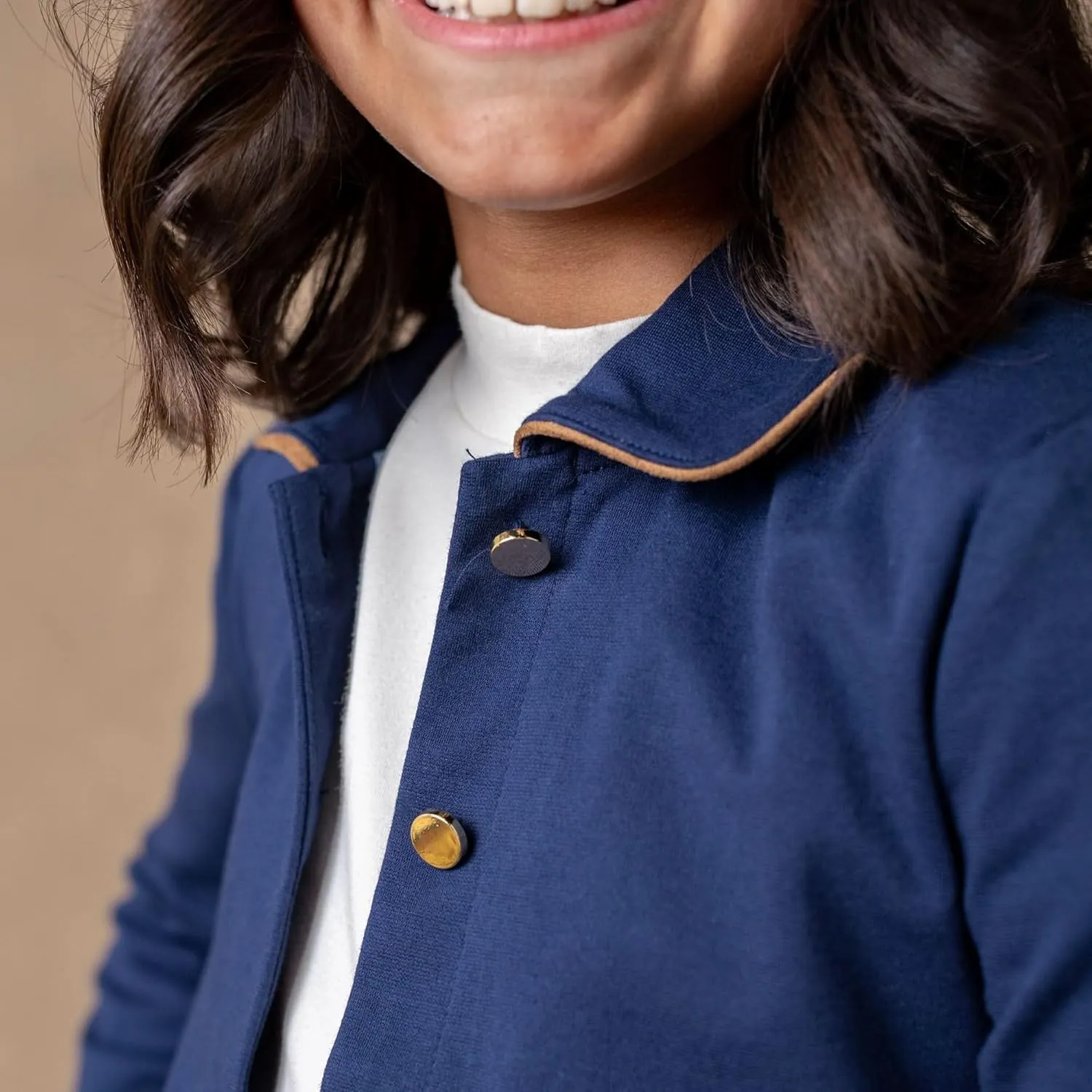 Hope & Henry Girls' Dressy Ponte Knit Riding Blazer
