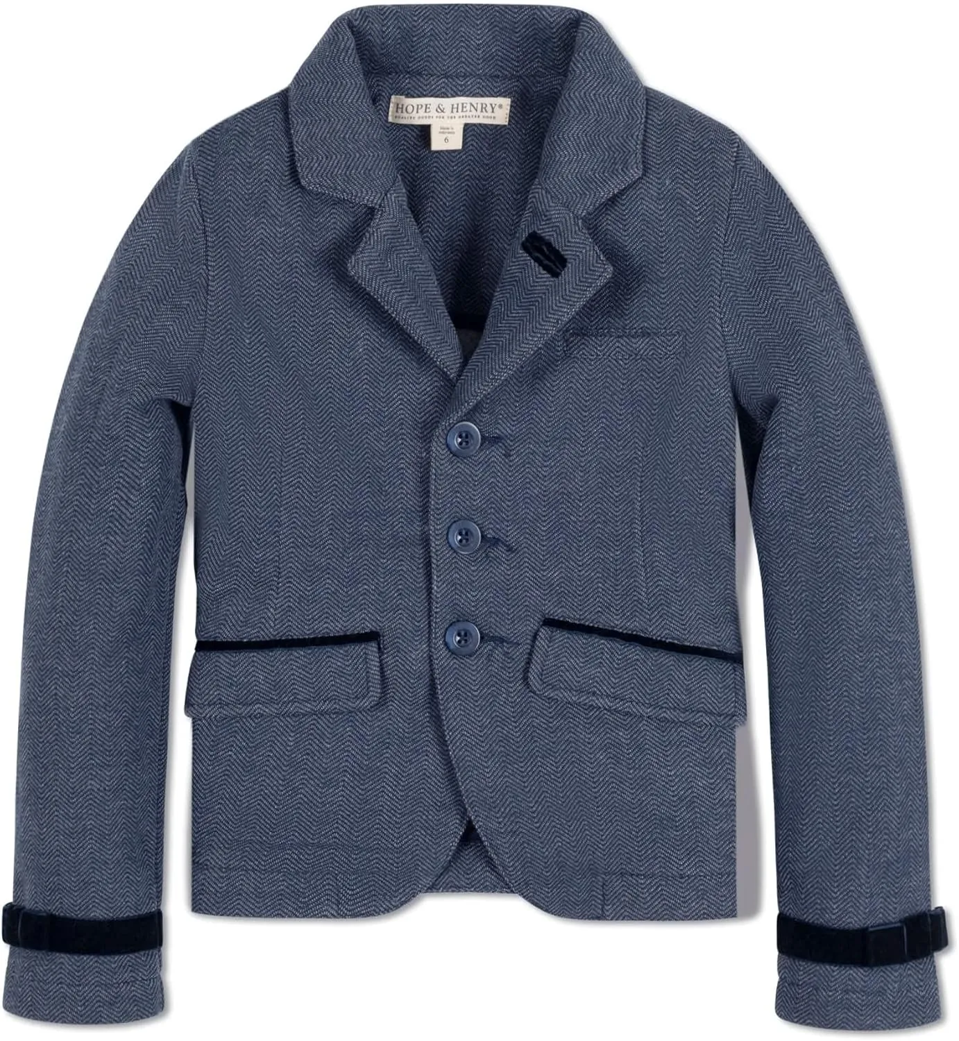 Hope & Henry Girls' Dressy Ponte Knit Riding Blazer