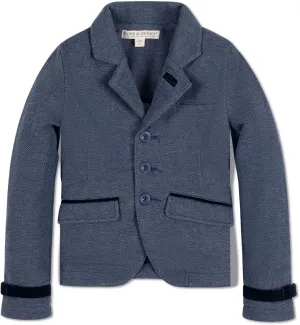 Hope & Henry Girls' Dressy Ponte Knit Riding Blazer