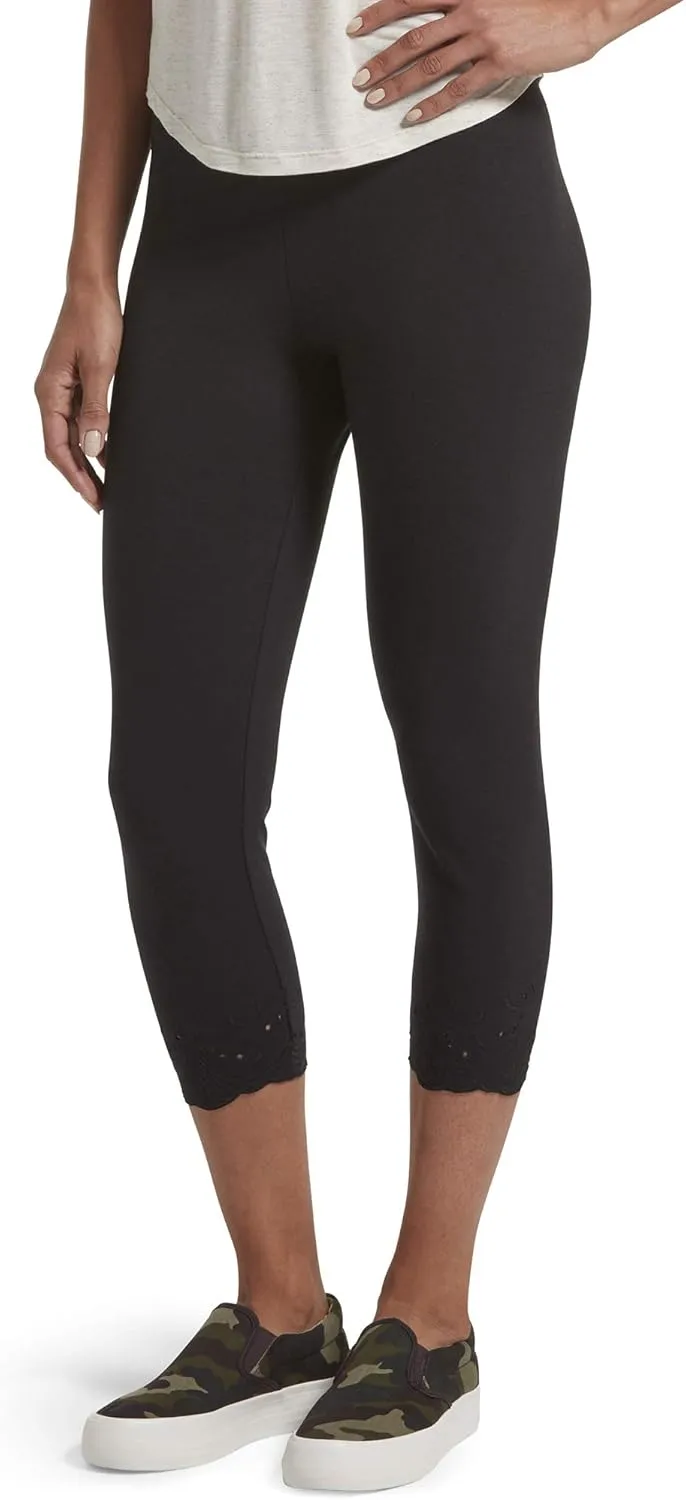 HUE Womens Fashion Cotton Capri Leggings